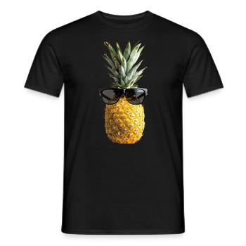Pineapple Sunglasses - Men's T-Shirt - black - Front - AI Model Male 178 light (178cm)