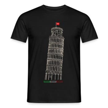 Leaning Tower of Pisa - Men's T-Shirt - black - Front - AI Model Male 178 light (178cm)