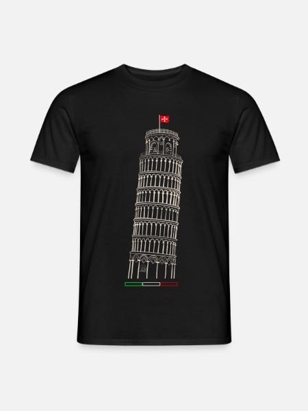 Leaning Tower of Pisa - Men's T-Shirt - black
