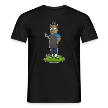 Coiffeur de chèvre Ciseaux - T-shirt homme - noir - Devant - AI Model Male 178 light (178cm)