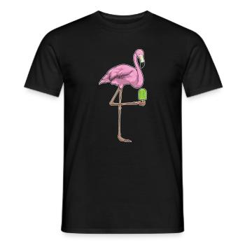 Popsicles flamants roses - T-shirt homme - noir - Devant - AI Model Male 178 light (178cm)