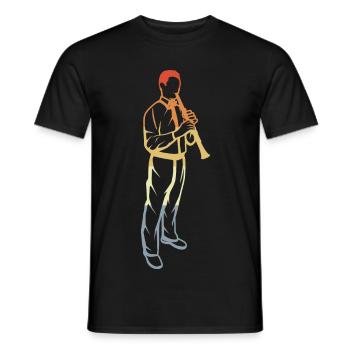 Klarinetten Junge - Männer T-Shirt - Schwarz - Vorne - AI Model Male 178 light (178cm)