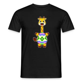 Giraffe Ostern Osterei - Männer T-Shirt - Schwarz - Vorne - AI Model Male 178 light (178cm)