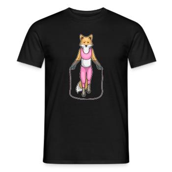 Fitness à la corde à sauter du renard - T-shirt homme - noir - Devant - AI Model Male 178 light (178cm)