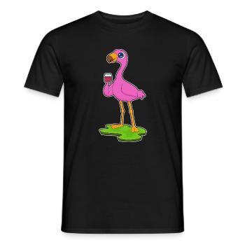 Flamingo Red Wine - Men's T-Shirt - black - Front - AI Model Male 178 light (178cm)
