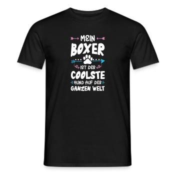 Boxer Dog Saying - Men's T-Shirt - black - Front - AI Model Male 178 light (178cm)