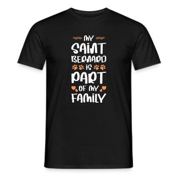 Mon préféré de la famille St. Bernard - T-shirt homme - noir - Devant - AI Model Male 178 light (178cm)