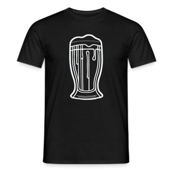 Beer Minimal: The Art of Drinking - Men's T-Shirt - black - Front - AI Model Male 178 light (178cm)
