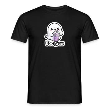 Kawaii Boo Brew Ghost - Men's T-Shirt - black - Front - AI Model Male 178 light (178cm)
