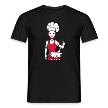 Cook cook - Men's T-Shirt - black - Front - AI Model Male 178 light (178cm)