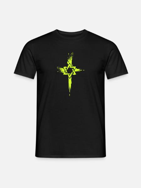 Messianske jøder krydsesymbol - Mænd T-shirt - sort