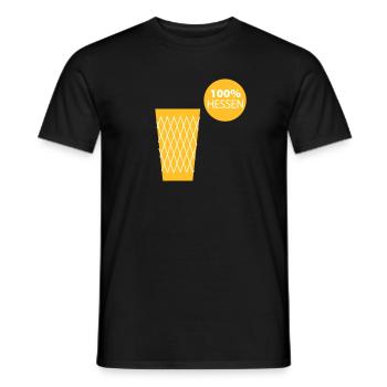 Geripptes 100% Hessen - Männer T-Shirt - Schwarz - Vorne - AI Model Male 178 light (178cm)