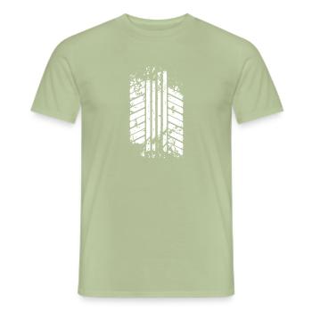Reifen PS Spur - Männer T-Shirt - Sage - Vorne - AI Model Male 178 light (178cm)