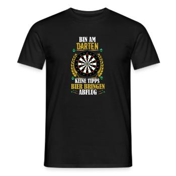 Dart Lustige Sprüche Dartspieler darts darten - Männer T-Shirt - Schwarz - Vorne - AI Model Male 178 light (178cm)