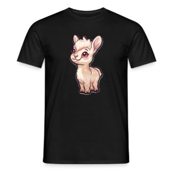 Alpaka Lama für Alpakaliebhaber - Männer T-Shirt - Schwarz - Vorne - AI Model Male 178 light (178cm)