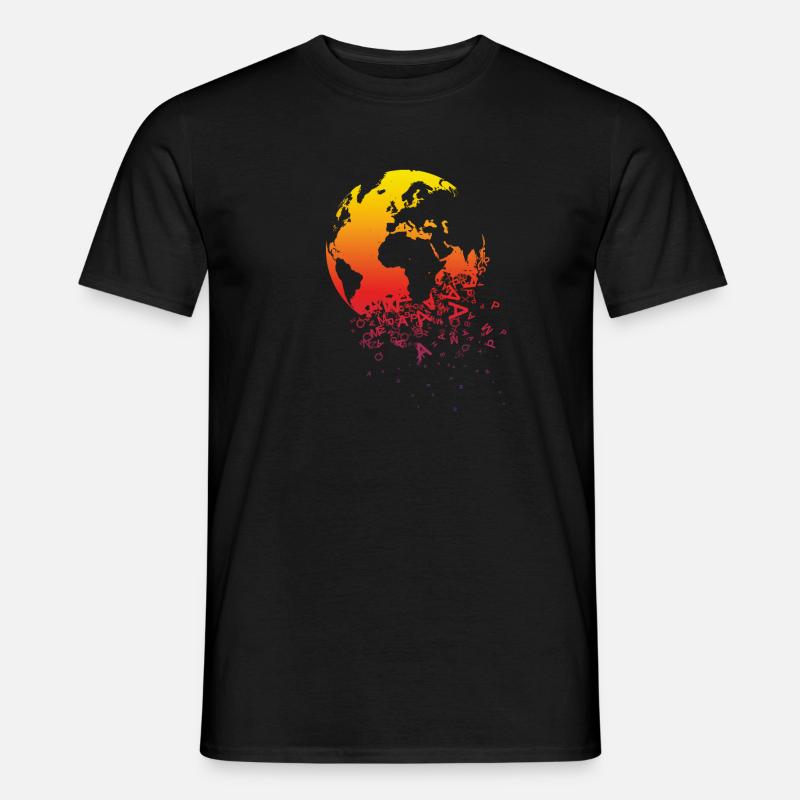 World dissolves - Welt löst sich auf - Männer T-Shirt - Schwarz