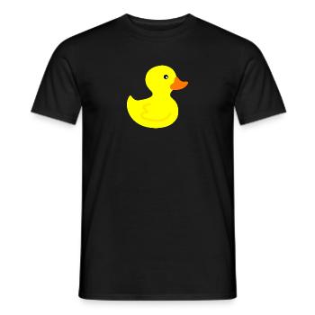 Canard jaune Bain Canard Canard Poussin - T-shirt homme - noir - Devant - AI Model Male 178 light (178cm)