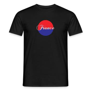 France - T-shirt homme - noir - Devant - AI Model Male 178 light (178cm)