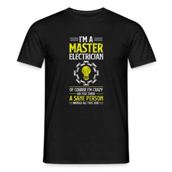 Electricity Profession Electric Lightning - Men's T-Shirt - black - Front - AI Model Male 178 light (178cm)