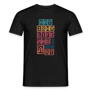 Künstler Beruf Leinwand Farbrolle - Männer T-Shirt - Schwarz - Vorne - AI Model Male 178 light (178cm)