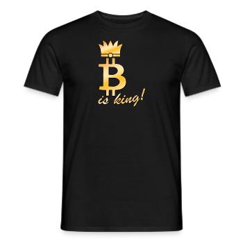 Bitcoin is King - Men's T-Shirt - black - Front - AI Model Male 178 light (178cm)