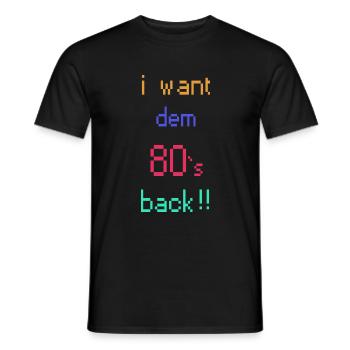 80er Jahre retro Party Design - Männer T-Shirt - Schwarz - Vorne - AI Model Male 178 light (178cm)