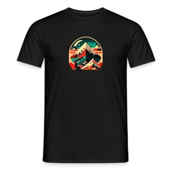 Schweizer Berge - Männer T-Shirt - Schwarz - Vorne - AI Model Male 178 light (178cm)