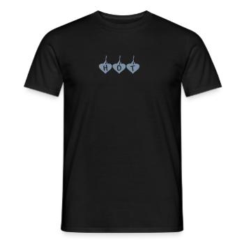 Heiß - Männer T-Shirt - Schwarz - Vorne - AI Model Male 178 light (178cm)