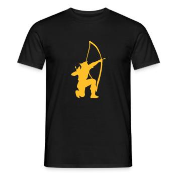 tir à l'arc, médiévale patjila - T-shirt homme - noir - Devant - AI Model Male 178 light (178cm)