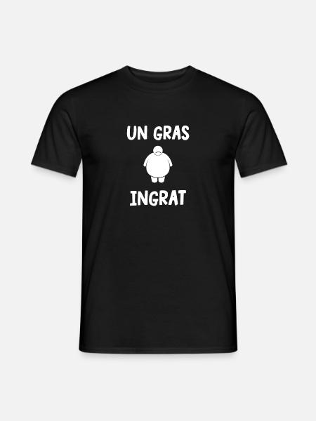 un gras ingrat - T-shirt homme - noir