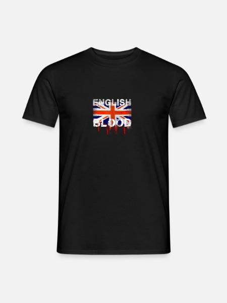 deutsch blood,flagge,angleterre,royaume-uni, angleterre - T-shirt homme - noir