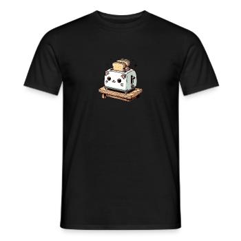 CAT | Toaster - Men's T-Shirt - black - Front - AI Model Male 178 light (178cm)