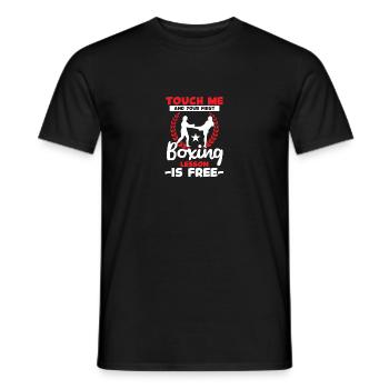 Touch Me First Boxing Lesson Free Gym Boxer - Männer T-Shirt - Schwarz - Vorne - AI Model Male 178 light (178cm)