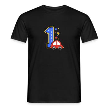 Kids Birthday Number 1 ToyCars für Kinder Jungen - Männer T-Shirt - Schwarz - Vorne - AI Model Male 178 light (178cm)