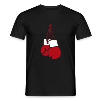 Hängende Boxhandschuhe - Boxxing - Männer T-Shirt - Schwarz - Vorne - AI Model Male 178 light (178cm)