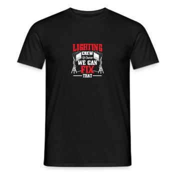 Lighting Crew Of Course We Can Fix That - Men's T-Shirt - black - Front - AI Model Male 178 light (178cm)