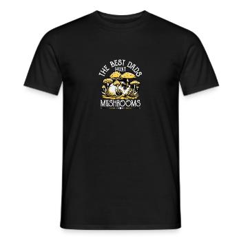 The Best Dads Hunt Mushrooms Pilzjagd für - Männer T-Shirt - Schwarz - Vorne - AI Model Male 178 light (178cm)
