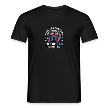 Tous les aliments doivent aller au laboratoire pour être testés - T-shirt homme - noir - Devant - AI Model Male 178 light (178cm)