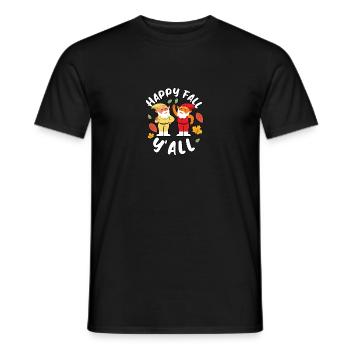 Happy Fall Y'all Zwerge Erntedank Herbst - Männer T-Shirt - Schwarz - Vorne - AI Model Male 178 light (178cm)
