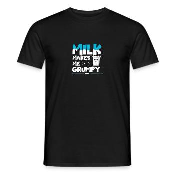 Le lait me rend grincheux Intolérance au lactose - T-shirt homme - noir - Devant - AI Model Male 178 light (178cm)