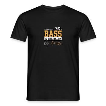 Bass Is The Bacon Of Music Bass Guitarist Bass - Men's T-Shirt - black - Front - AI Model Male 178 light (178cm)