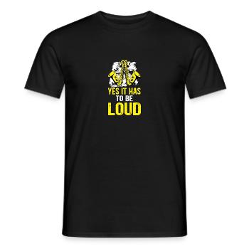 Oui, il doit être un saxophone fort pour les professeurs de musique - T-shirt homme - noir - Devant - AI Model Male 178 light (178cm)