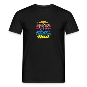 Triathlon Dad für Triathleten Väter Männer - Männer T-Shirt - Schwarz - Vorne - AI Model Male 178 light (178cm)