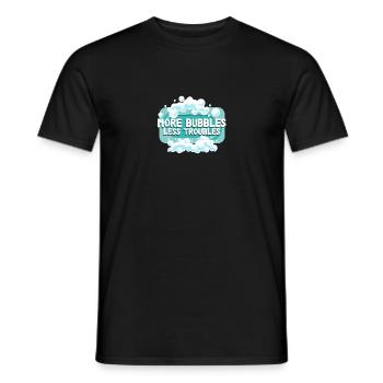 More Bubbles Less Troubles Soap Making - Men's T-Shirt - black - Front - AI Model Male 178 light (178cm)