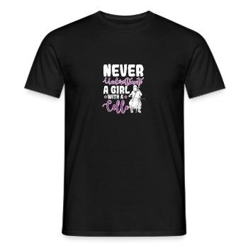 Ne sous-estimez jamais A Girl With A Cello pour femme - T-shirt homme - noir - Devant - AI Model Male 178 light (178cm)