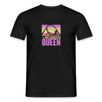 Rollercoaster Queen Roller Coaster pour Femmes Filles - T-shirt homme - noir - Devant - AI Model Male 178 light (178cm)