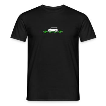 Fréquence cardiaque de voiture électrique - T-shirt homme - noir - Devant - AI Model Male 178 light (178cm)