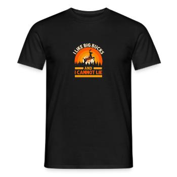 J’aime les gros dollars et je ne peux pas mentir à la chasse au cerf - T-shirt homme - noir - Devant - AI Model Male 178 light (178cm)