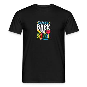 Bienvenue à l’école pour les enseignants hommes femmes - T-shirt homme - noir - Devant - AI Model Male 178 light (178cm)