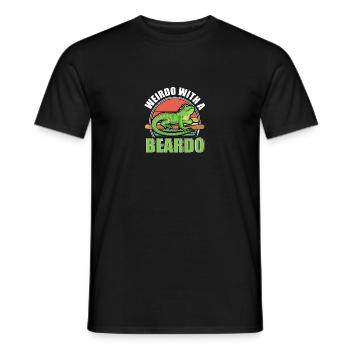 Weirdo avec un animal de compagnie Beardo Lizard Gecko - T-shirt homme - noir - Devant - AI Model Male 178 light (178cm)
